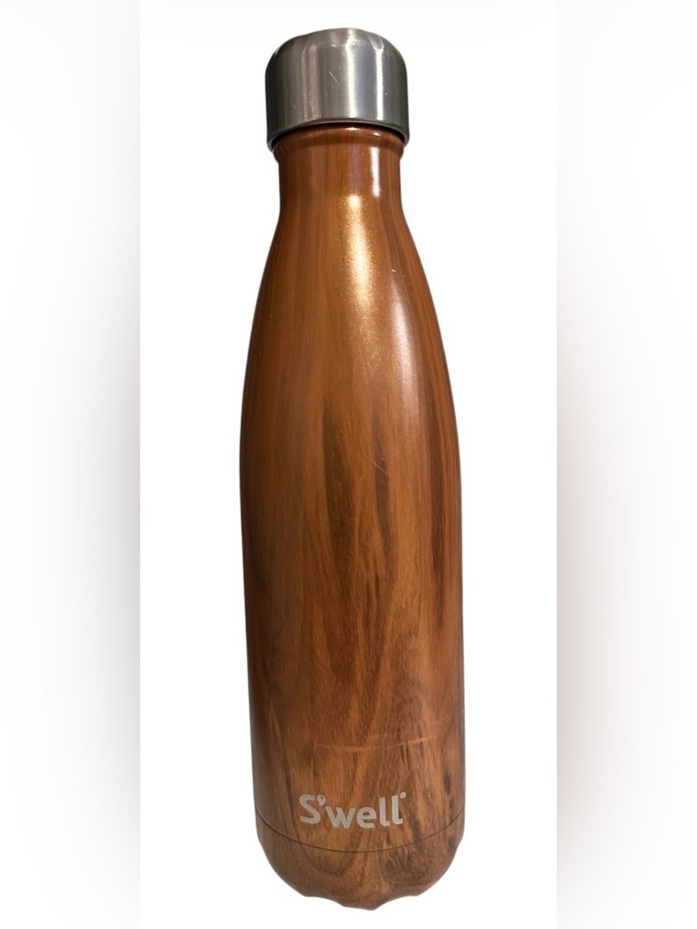 S’well Insulated Woodgrain Stainless Steel Water Bottle - Brown